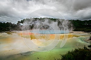 Champagne pool in Rotorua, New Zealand