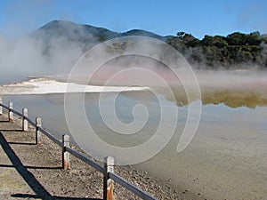 Champagne pool in Wai-O-Tapu thermal park, New Zealand