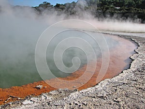 Champagne pool in Wai-O-Tapu thermal park, New Zealand