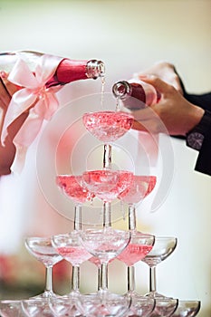 Champagne pouring ceremony