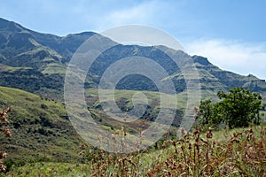 Champagne Valley near Winterton, forming part of the central Drakensberg mountain range, Kwazulu Natal, South Africa. photo