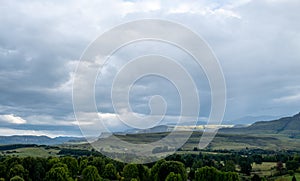 Champagne Valley near Winterton, forming part of the central Drakensberg mountain range, Kwazulu Natal, South Africa. photo