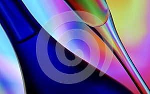 Champane bottle and flute glass