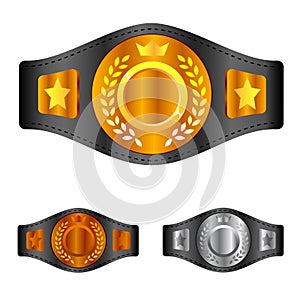 Champion belt box award sport icon flat web sign symbol logo label