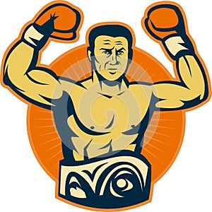 Champion boxer championship belt