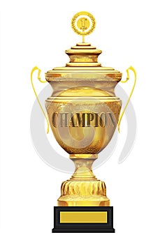 Champion golden trophy