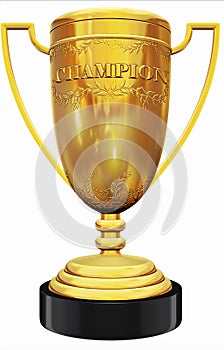 Champion golden trophy