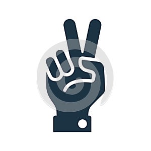 Champion, hand, win icon. Simple editable vector illustration