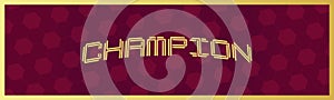 Champion Vector illustration Football background