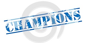 Champions blue stamp