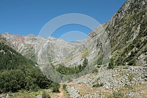 Champoleon valley in Alps