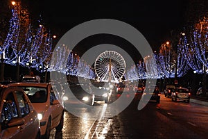 Champs-Elysee by night photo