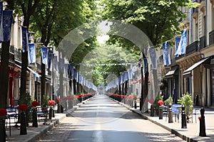 Champs Elysee, one of the main city streets Olympics 2024