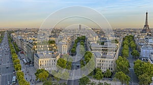 Champs-Elysees as seen from the Arc de Triomphe