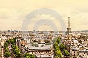 Champs elysees Avenue view, Paris, France