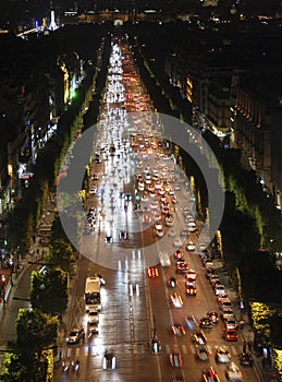 Champs Elysees at night