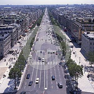 The Champs Elysees. Paris. France