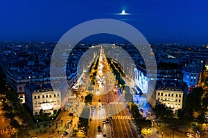 Champs-Elysees at sunset