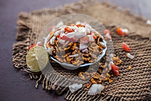 Chana Chur Garam popular Indian and Asian snack or appetizer.
