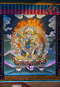 Chana Dorje wall painting of Trashi Chhoe Dzong , Thimphu , Bhutan