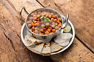 Chana Masala, Chickpea Curry or Choley. Indian Traditional food