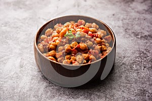 Chana Masala, Chickpea Curry or Choley. Indian Traditional food