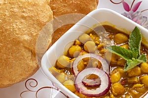 Chana Masala with Puri