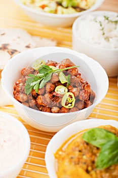 Chana masala, spicy asian chickpea meal