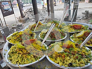 Chana poha a typical indian breakfast