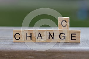 Chance or Change personal development, career, hope concept