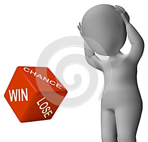 Chance Win Lose Dice Shows Good Luck