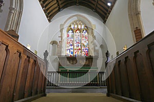 Chancel and altar of historical church