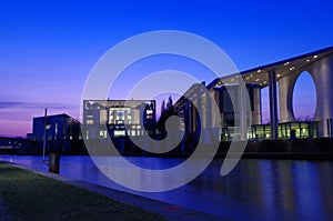 Chancellery building in berlin at blue our photo