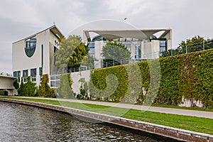 The Chancellery on the Spree River in the government district in Berlin, Germany