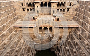 Chand Baori stepwell situated in the village of Abhaneri near Jaipur India.