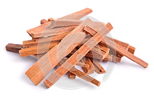 Chandan or sandalwood sticks isolated