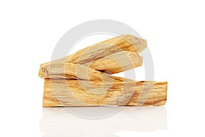 Chandan or sandalwood sticks isolated on white background