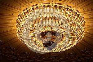 Chandelier in conference hall in Palatul Parlamentului Palace of the Parliament, Bucharest photo