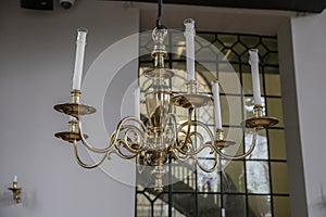 Chandelier Hanging At The Portuguese Synagogue At Amsterdam The Netherlands 4-4-2022