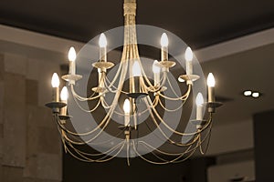 Chandelier in house room