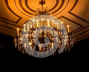 Chandelier Illuminates dark room