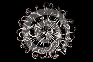 Chandelier isolated on black background