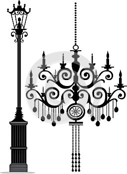 Chandelier & Lamp Post