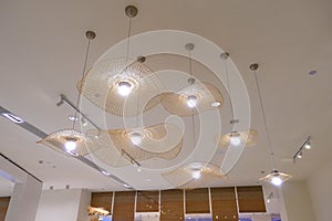 Chandelier led ceiling lighting in  modern  building
