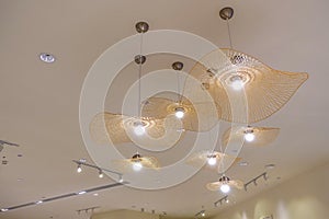 Chandelier led ceiling lighting in  modern  building