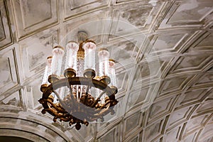 Chandelier in Moscow metro