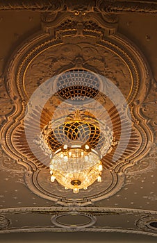 Chandelier in national theater Riga