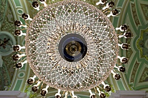 Chandelier in orthodox russian cathedral