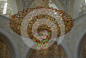 Chandelier in Sheikh Zayed Grand Mosque, Abu Dhabi, UAE