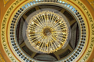 Chandelier in the Stroganov Palace in St. Petersburg.